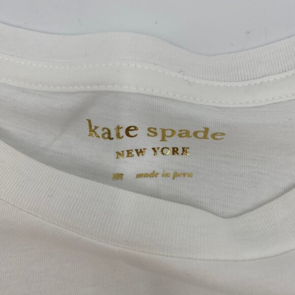 Kate Spade White Sequin Pineapple Top | Size M - Picture 9 of 9